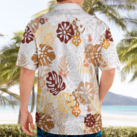 Brown Aloha Hawaiian Hawaiian Shirt Monstera Hibiscus Tropical Pattern LT19 - Polynesian Pride