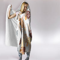 Brown Aloha Hawaiian Hooded Blanket Monstera Hibiscus Tropical Pattern LT19 - Polynesian Pride