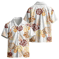 Brown Aloha Hawaiian Kid Hawaiian Shirt Monstera Hibiscus Tropical Pattern LT19 - Polynesian Pride