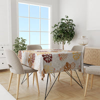 Brown Aloha Hawaiian Tablecloth Monstera Hibiscus Tropical Pattern LT19 - Polynesian Pride