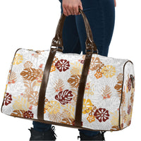 Brown Aloha Hawaiian Travel Bag Monstera Hibiscus Tropical Pattern LT19 - Polynesian Pride