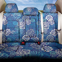 Blue Aloha Hawaiian Back Car Seat Cover Monstera Hibiscus Tropical Pattern LT19 One Size Blue - Polynesian Pride