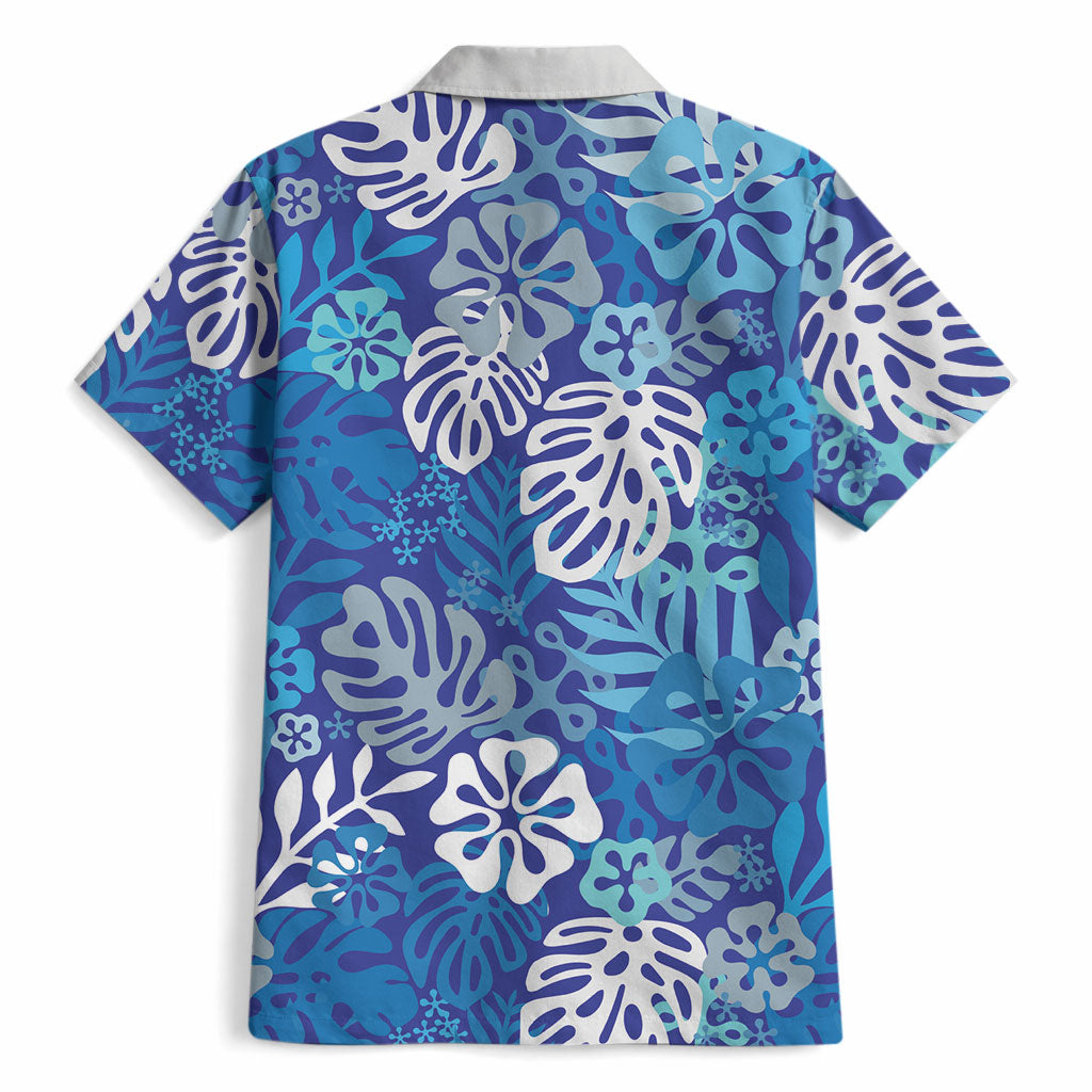 Blue Aloha Hawaiian Hawaiian Shirt Monstera Hibiscus Tropical Pattern LT19 - Polynesian Pride
