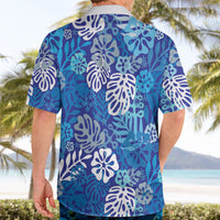 Blue Aloha Hawaiian Hawaiian Shirt Monstera Hibiscus Tropical Pattern LT19 - Polynesian Pride