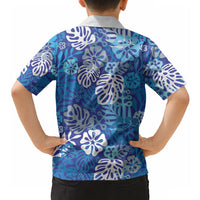 Blue Aloha Hawaiian Hawaiian Shirt Monstera Hibiscus Tropical Pattern LT19 - Polynesian Pride