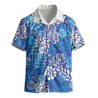 Blue Aloha Hawaiian Kid Hawaiian Shirt Monstera Hibiscus Tropical Pattern LT19 - Polynesian Pride