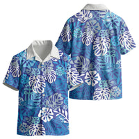 Blue Aloha Hawaiian Kid Hawaiian Shirt Monstera Hibiscus Tropical Pattern LT19 - Polynesian Pride