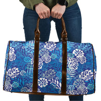 Blue Aloha Hawaiian Travel Bag Monstera Hibiscus Tropical Pattern LT19 Blue - Polynesian Pride