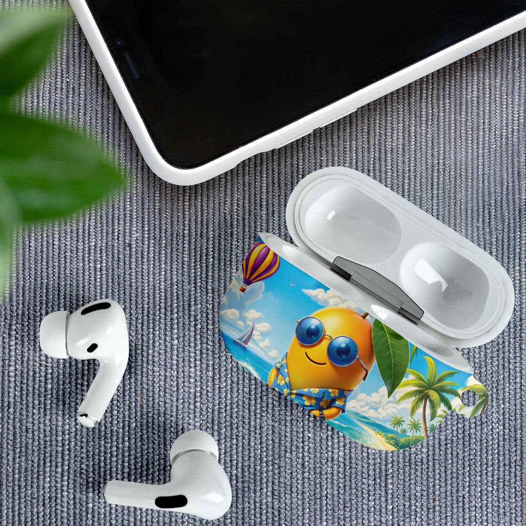 Funny Hawaii Mango AirPods Case Tropical Summer Beach Mascot Vacation LT19 - Polynesian Pride