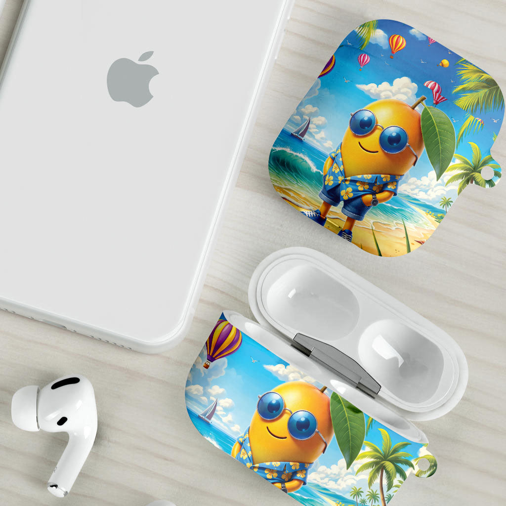 Funny Hawaii Mango AirPods Case Tropical Summer Beach Mascot Vacation LT19 - Polynesian Pride