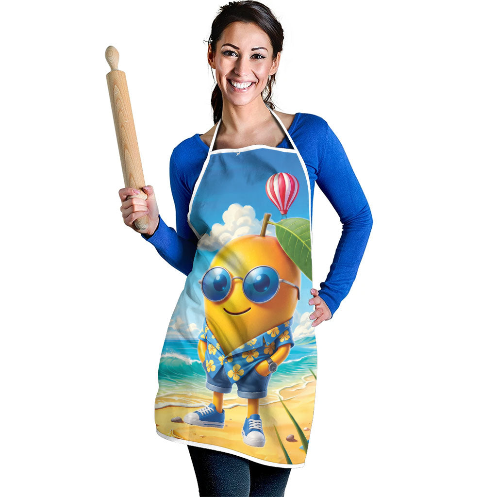 Funny Hawaii Mango Apron Tropical Summer Beach Mascot Vacation LT19 - Polynesian Pride