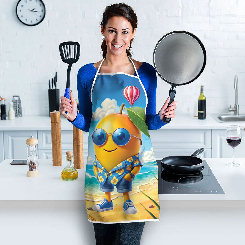 Funny Hawaii Mango Apron Tropical Summer Beach Mascot Vacation LT19 - Polynesian Pride