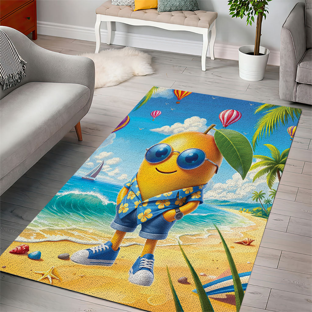 Funny Hawaii Mango Area Rug Tropical Summer Beach Mascot Vacation LT19 - Polynesian Pride