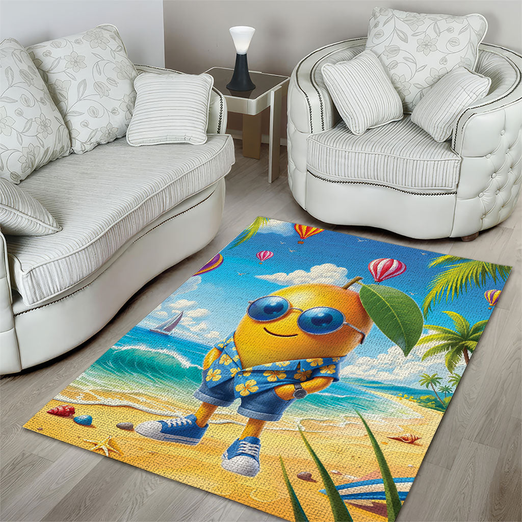 Funny Hawaii Mango Area Rug Tropical Summer Beach Mascot Vacation LT19 - Polynesian Pride