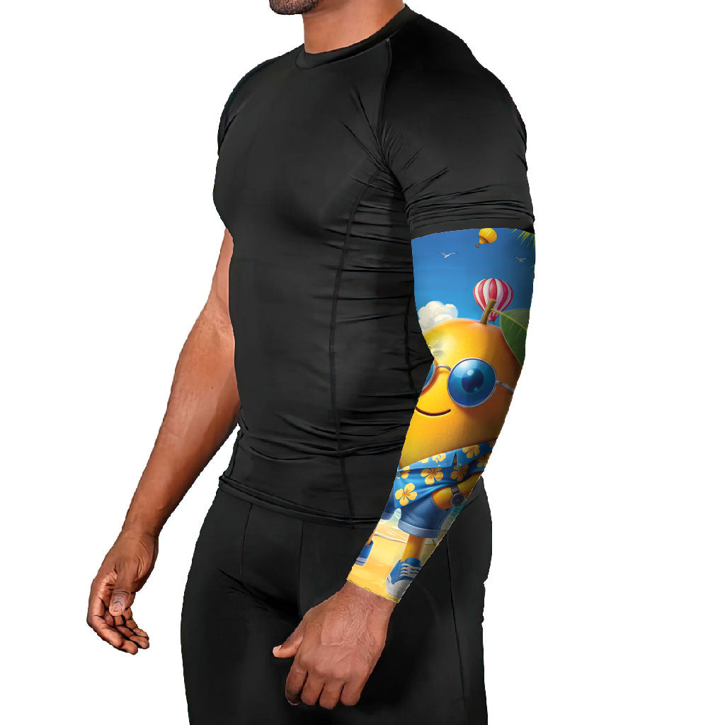 Funny Hawaii Mango Arm Sleeves Tropical Summer Beach Mascot Vacation LT19 - Polynesian Pride
