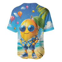 Funny Hawaii Mango Baseball Jersey Tropical Summer Beach Mascot Vacation LT19 - Polynesian Pride