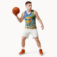 Funny Hawaii Mango Basketball Jersey Tropical Summer Beach Mascot Vacation LT19 - Polynesian Pride