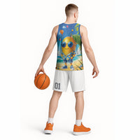 Funny Hawaii Mango Basketball Jersey Tropical Summer Beach Mascot Vacation LT19 - Polynesian Pride