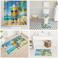 Funny Hawaii Mango Bathroom Set Tropical Summer Beach Mascot Vacation LT19 - Polynesian Pride
