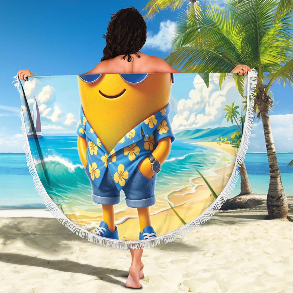 Funny Hawaii Mango Beach Blanket Tropical Summer Beach Mascot Vacation LT19 - Polynesian Pride