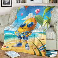 Funny Hawaii Mango Blanket Tropical Summer Beach Mascot Vacation LT19 - Polynesian Pride