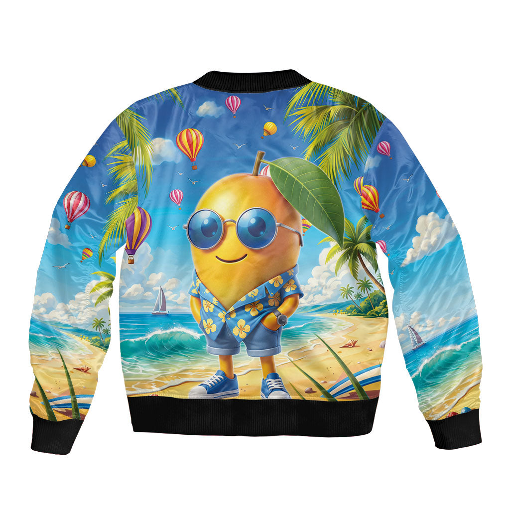 Funny Hawaii Mango Bomber Jacket Tropical Summer Beach Mascot Vacation LT19 - Polynesian Pride