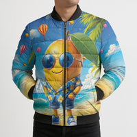 Funny Hawaii Mango Bomber Puffer Jacket Tropical Summer Beach Mascot Vacation LT19 - Polynesian Pride