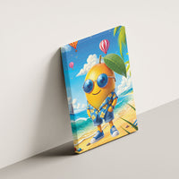 Funny Hawaii Mango Canvas Wall Art Tropical Summer Beach Mascot Vacation LT19 - Polynesian Pride