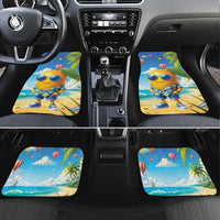 Funny Hawaii Mango Car Mats Tropical Summer Beach Mascot Vacation LT19 Set 4pcs Blue - Polynesian Pride