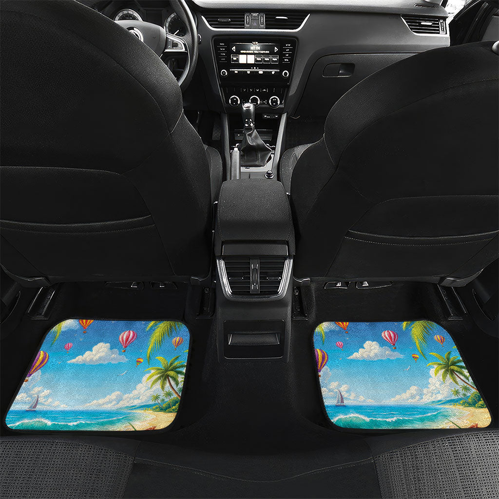 Funny Hawaii Mango Car Mats Tropical Summer Beach Mascot Vacation LT19 Set 2pcs - Back Blue - Polynesian Pride