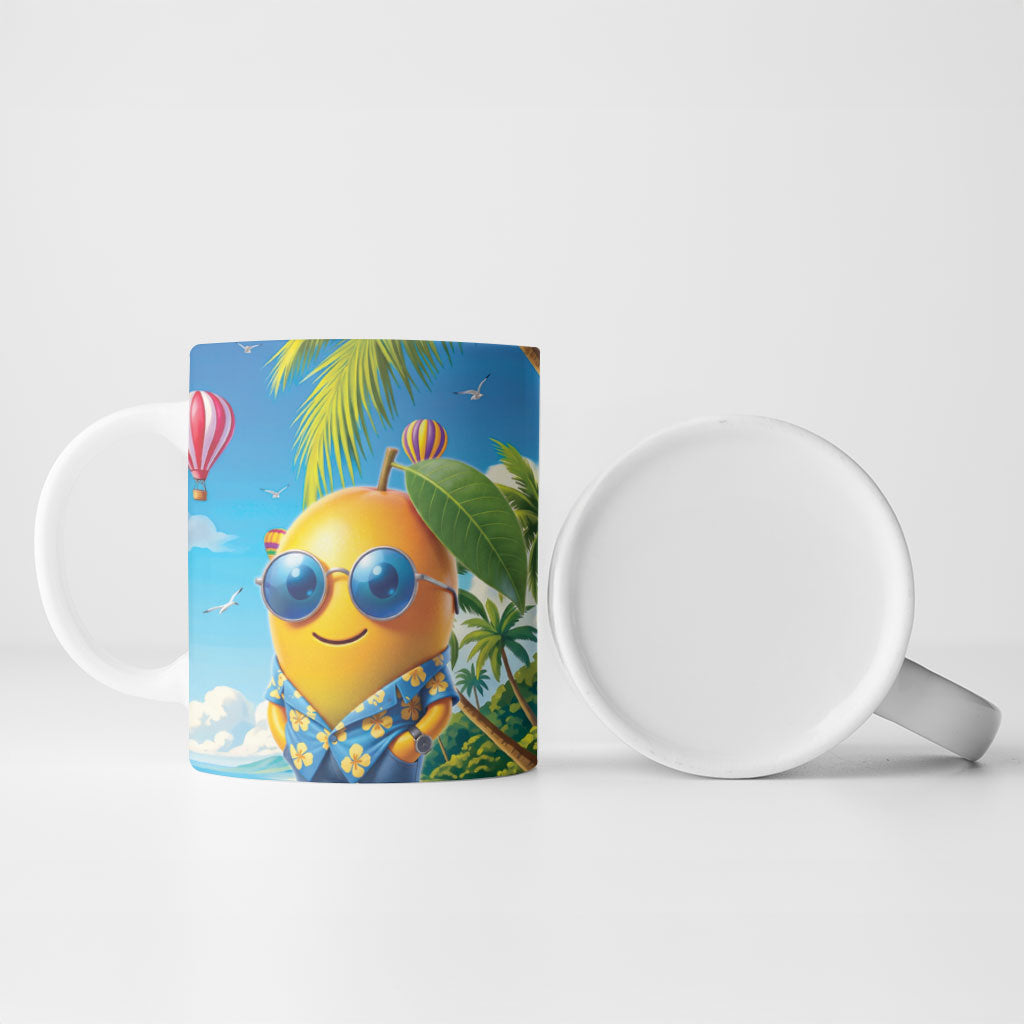 Funny Hawaii Mango Ceramic Mug Tropical Summer Beach Mascot Vacation LT19 - Polynesian Pride