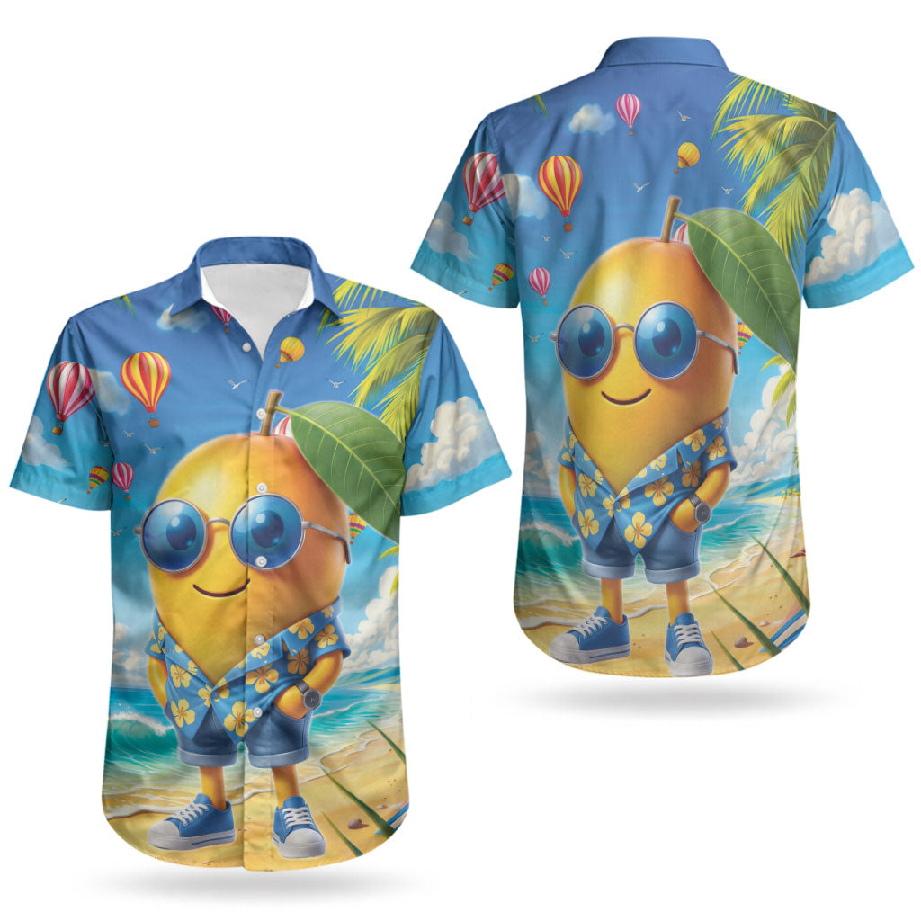 Funny Hawaii Mango Couples Matching Off Shoulder Maxi Dress and Hawaiian Shirt Tropical Summer Beach Mascot Vacation LT19 - Polynesian Pride
