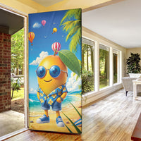 Funny Hawaii Mango Door Cover Tropical Summer Beach Mascot Vacation LT19 - Polynesian Pride