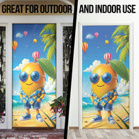 Funny Hawaii Mango Door Cover Tropical Summer Beach Mascot Vacation LT19 - Polynesian Pride