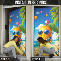 Funny Hawaii Mango Door Cover Tropical Summer Beach Mascot Vacation LT19 - Polynesian Pride