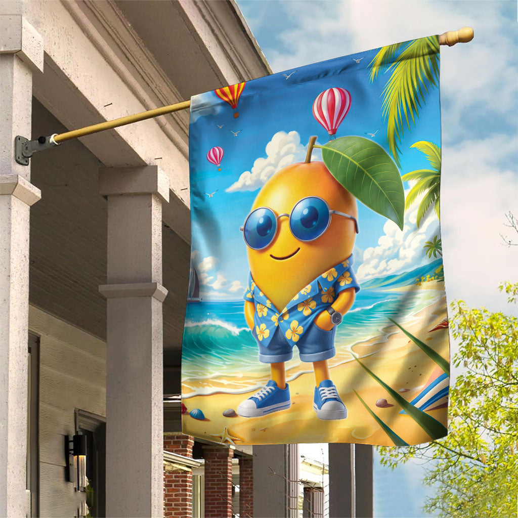 Funny Hawaii Mango Garden Flag Tropical Summer Beach Mascot Vacation LT19 House Flag Blue - Polynesian Pride