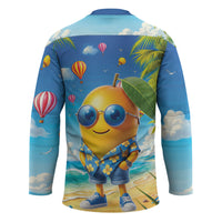 Funny Hawaii Mango Hockey Jersey Tropical Summer Beach Mascot Vacation LT19 - Polynesian Pride