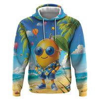 Funny Hawaii Mango Hoodie Tropical Summer Beach Mascot Vacation LT19 Pullover Hoodie Blue - Polynesian Pride