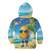 Funny Hawaii Mango Kid Hoodie Tropical Summer Beach Mascot Vacation LT19 - Polynesian Pride