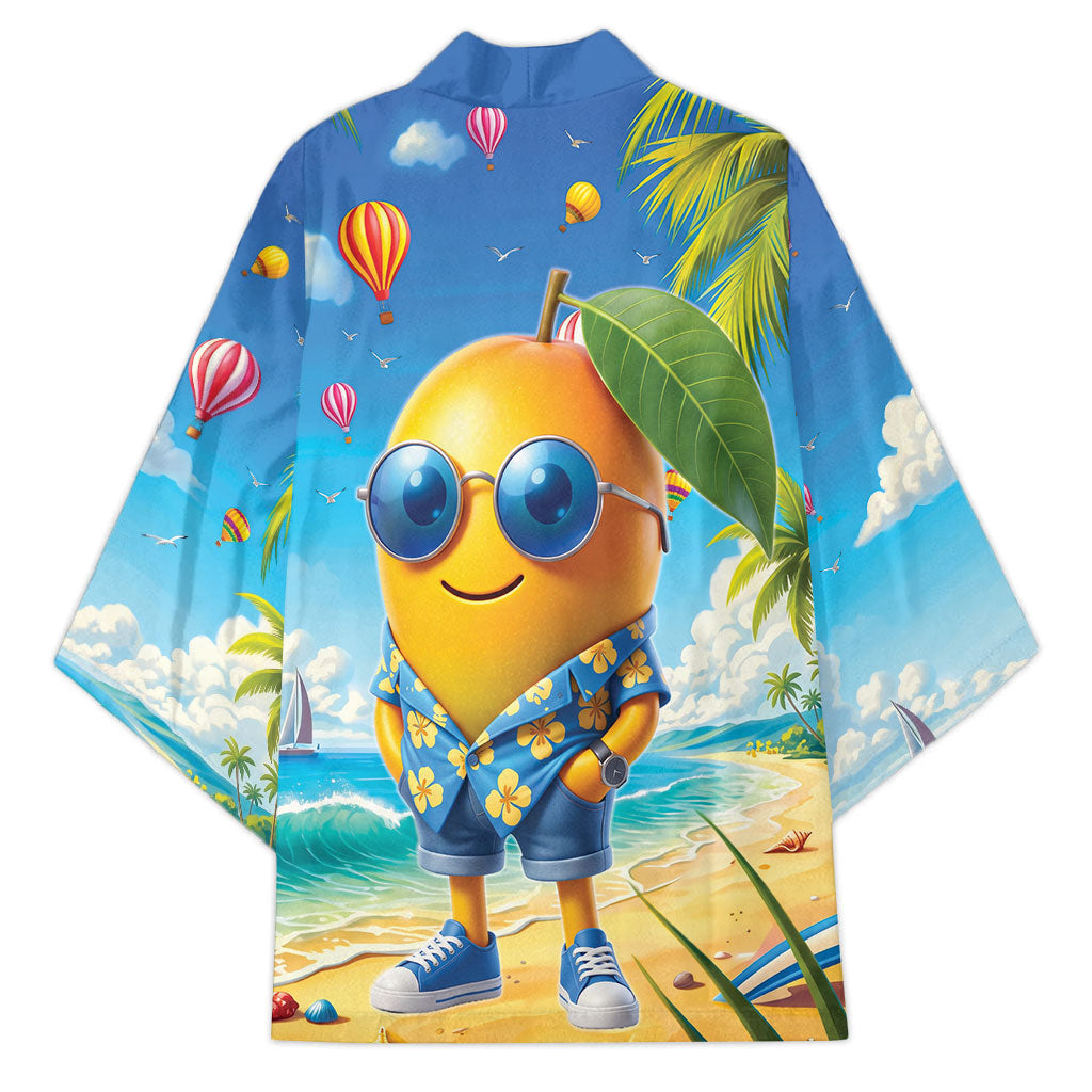Funny Hawaii Mango Kimono Tropical Summer Beach Mascot Vacation LT19 - Polynesian Pride