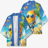 Funny Hawaii Mango Kimono Tropical Summer Beach Mascot Vacation LT19 - Polynesian Pride