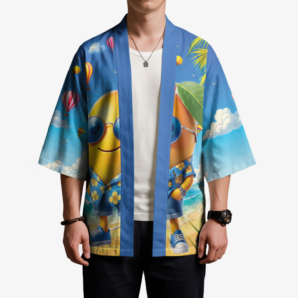 Funny Hawaii Mango Kimono Tropical Summer Beach Mascot Vacation LT19 - Polynesian Pride
