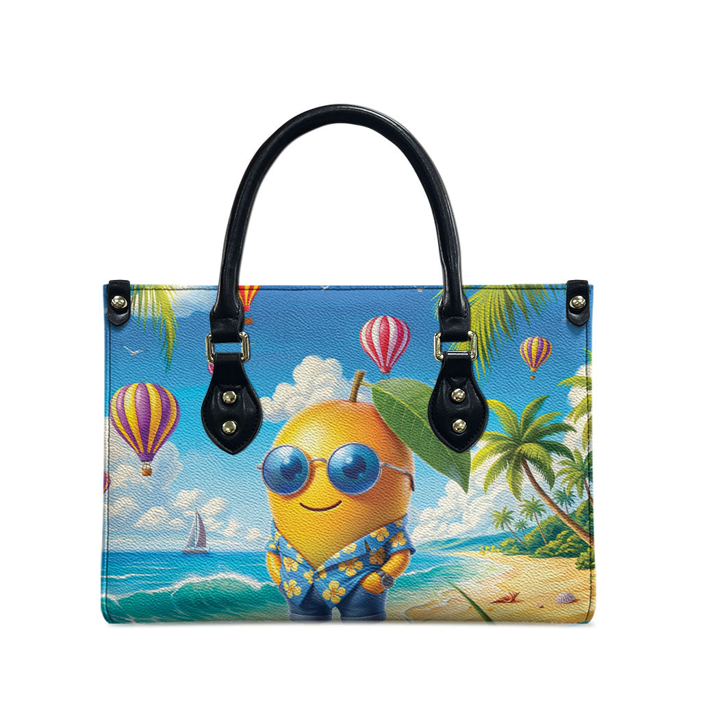 Funny Hawaii Mango Leather Bag Tropical Summer Beach Mascot Vacation LT19 - Polynesian Pride