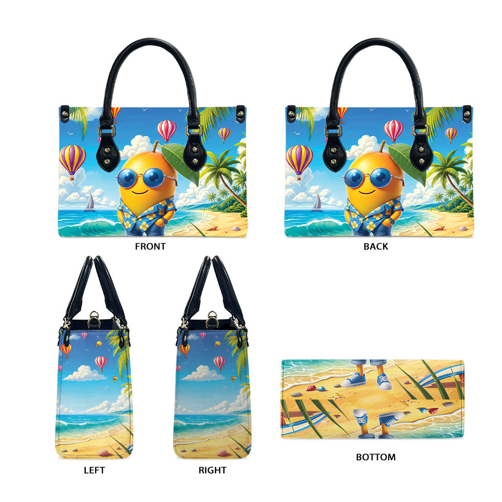 Funny Hawaii Mango Leather Bag Tropical Summer Beach Mascot Vacation LT19 - Polynesian Pride