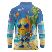 Funny Hawaii Mango Long Sleeve Polo Shirt Tropical Summer Beach Mascot Vacation LT19 - Polynesian Pride