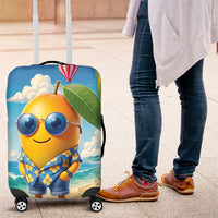 Funny Hawaii Mango Luggage Cover Tropical Summer Beach Mascot Vacation LT19 Blue - Polynesian Pride