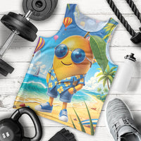 Funny Hawaii Mango Men Tank Top Tropical Summer Beach Mascot Vacation LT19 - Polynesian Pride