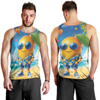 Funny Hawaii Mango Men Tank Top Tropical Summer Beach Mascot Vacation LT19 - Polynesian Pride