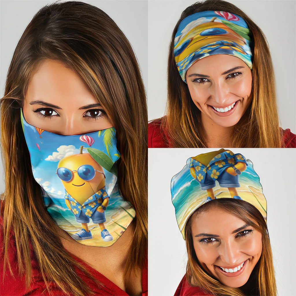 Funny Hawaii Mango Neck Gaiter Tropical Summer Beach Mascot Vacation LT19 - Polynesian Pride