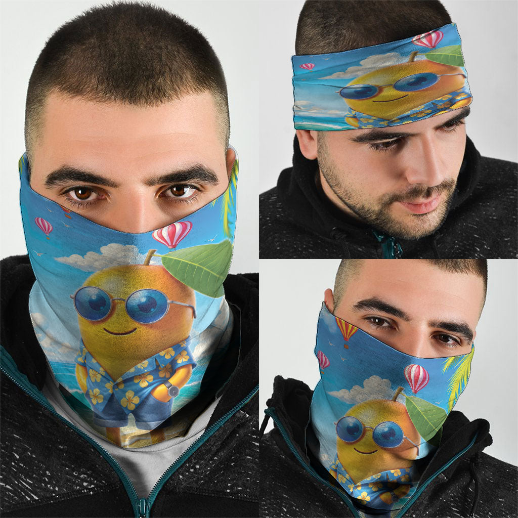 Funny Hawaii Mango Neck Gaiter Tropical Summer Beach Mascot Vacation LT19 - Polynesian Pride